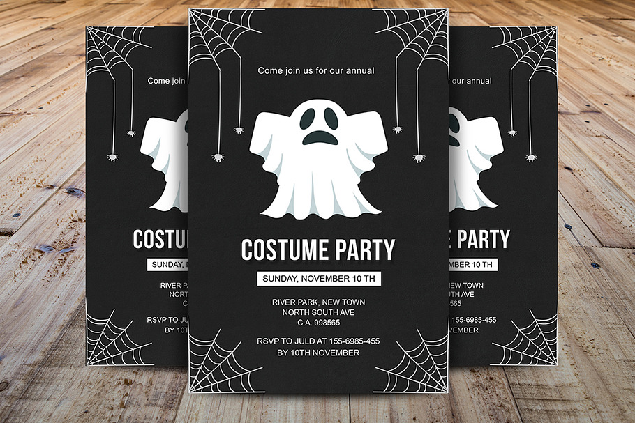 Halloween costume party invitations