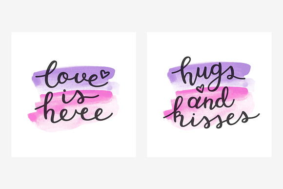 2 Love Lettering, 14 variations! in Objects - product preview 1