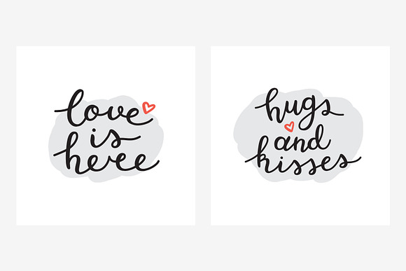 2 Love Lettering, 14 variations! in Objects - product preview 3