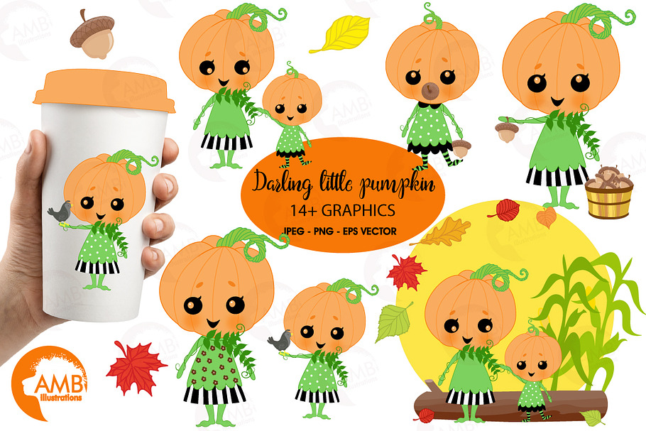 Darling little pumpkins AMB-2261 in Illustrations - product preview 8