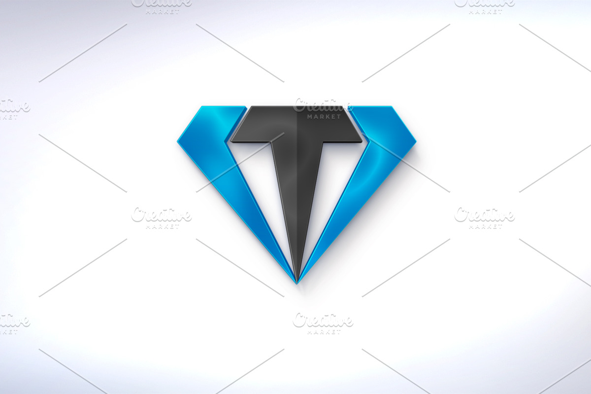 VT or T diamond logo + (16  colors) in Logo Templates - product preview 8