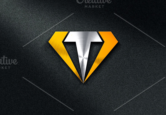 VT or T diamond logo + (16  colors) in Logo Templates - product preview 1
