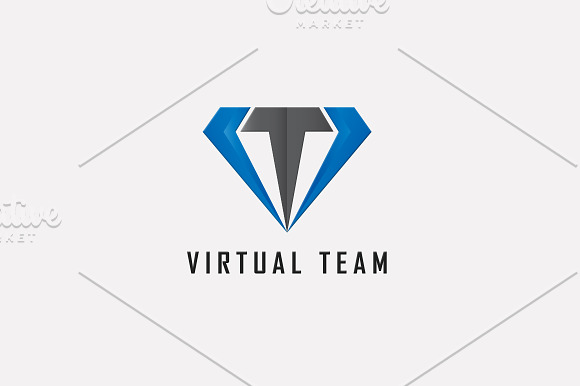 VT or T diamond logo + (16  colors) in Logo Templates - product preview 2