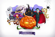 Happy Halloween. Vector illustration