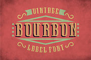 Bourbon Vintage Label Typeface
