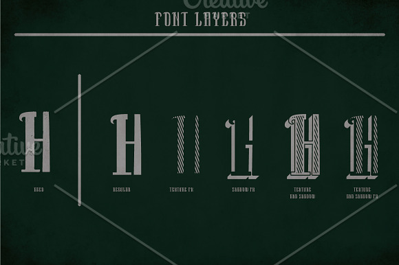 Bourbon Vintage Label Typeface in Display Fonts - product preview 3