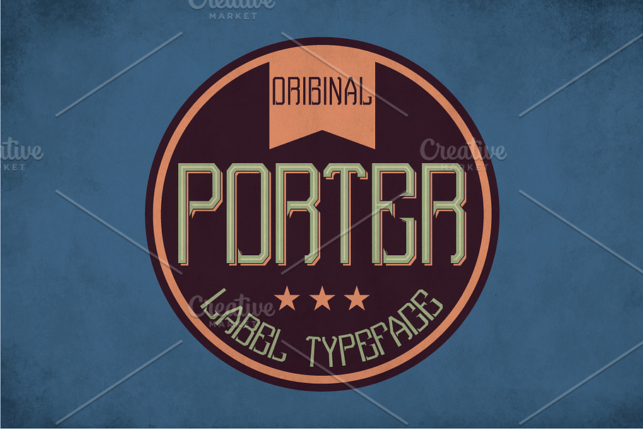 Porter Vintage Label Typeface in Display Fonts - product preview 8