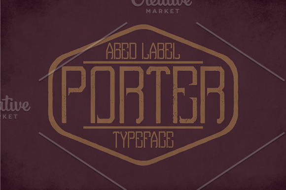 Porter Vintage Label Typeface in Display Fonts - product preview 2