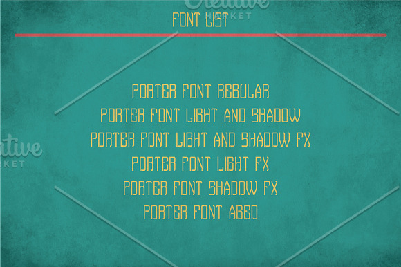 Porter Vintage Label Typeface in Display Fonts - product preview 5