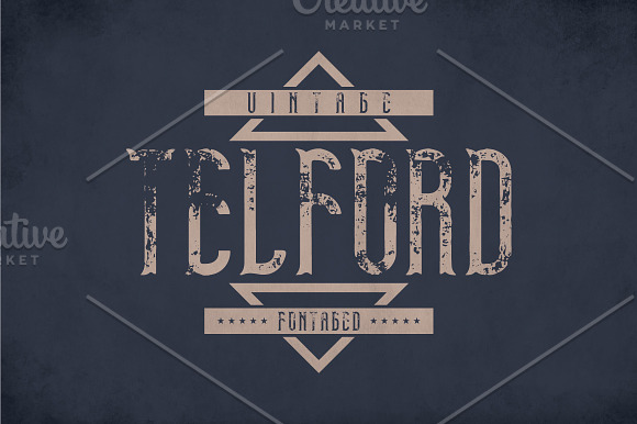 Telford Vintage Label Typeface in Display Fonts - product preview 2