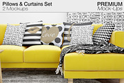 Pillows & Curtains Mockups