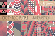 Dusty Rose Purple 16 Pattern Set