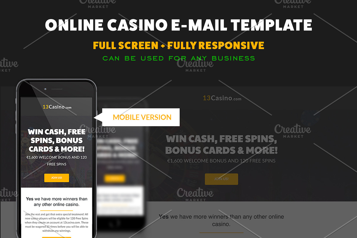 Casino Responsive Email Template in Email Templates - product preview 8