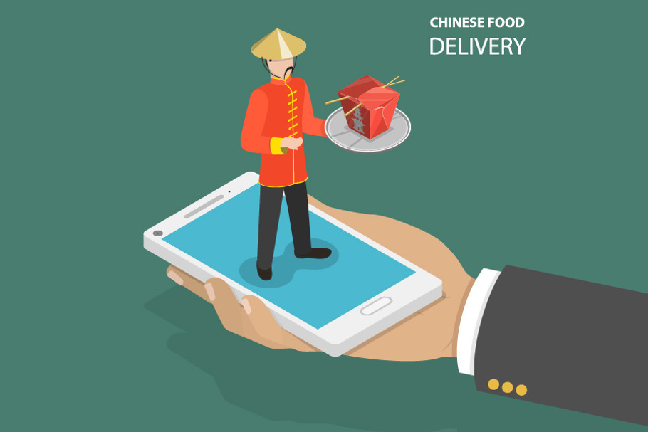 Chinese food online order in Illustrations - product preview 8