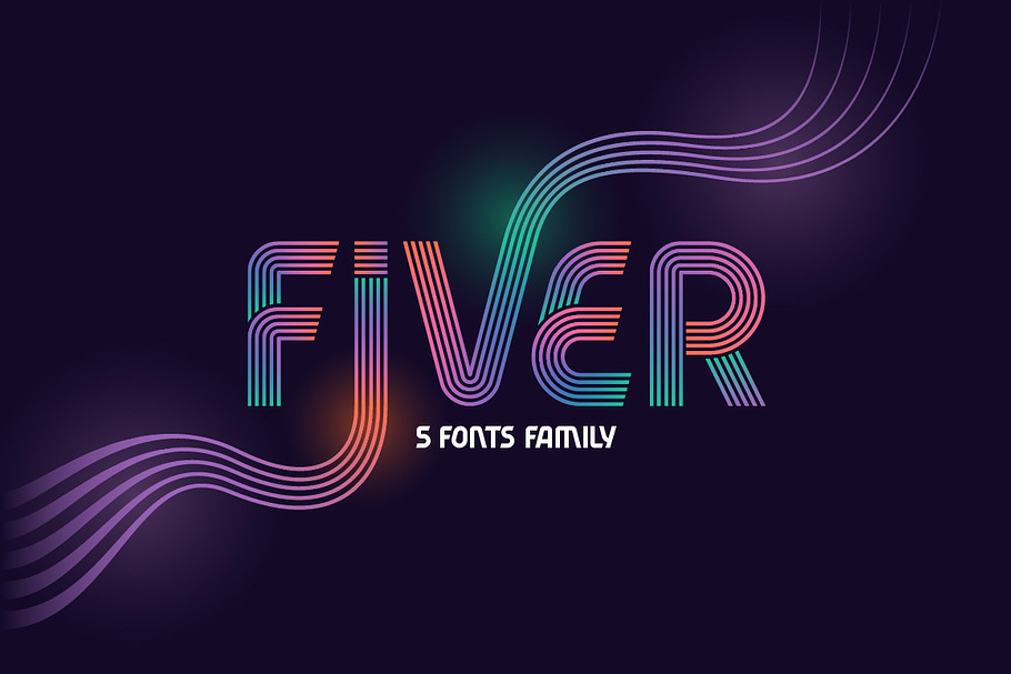 Fiver 5 fonts family in Display Fonts - product preview 8