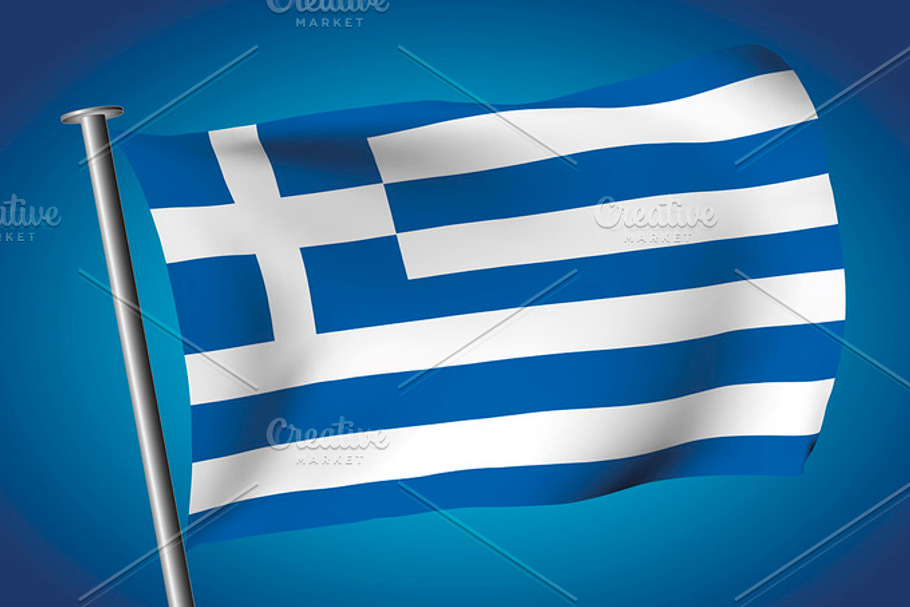 greece flag in Illustrations - product preview 8