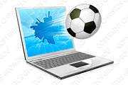 Soccer football laptop concept