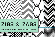 Zigs and Zags: photoshop patterns