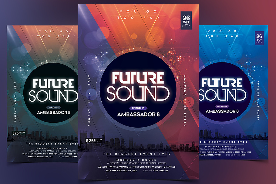 Future Sound - PSD Flyer Template