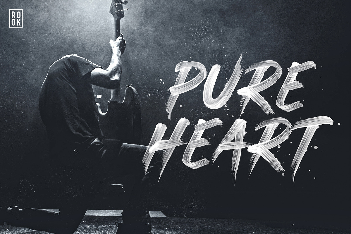 Pure Heart - OpenType SVG Brush Font in Brush Fonts - product preview 8