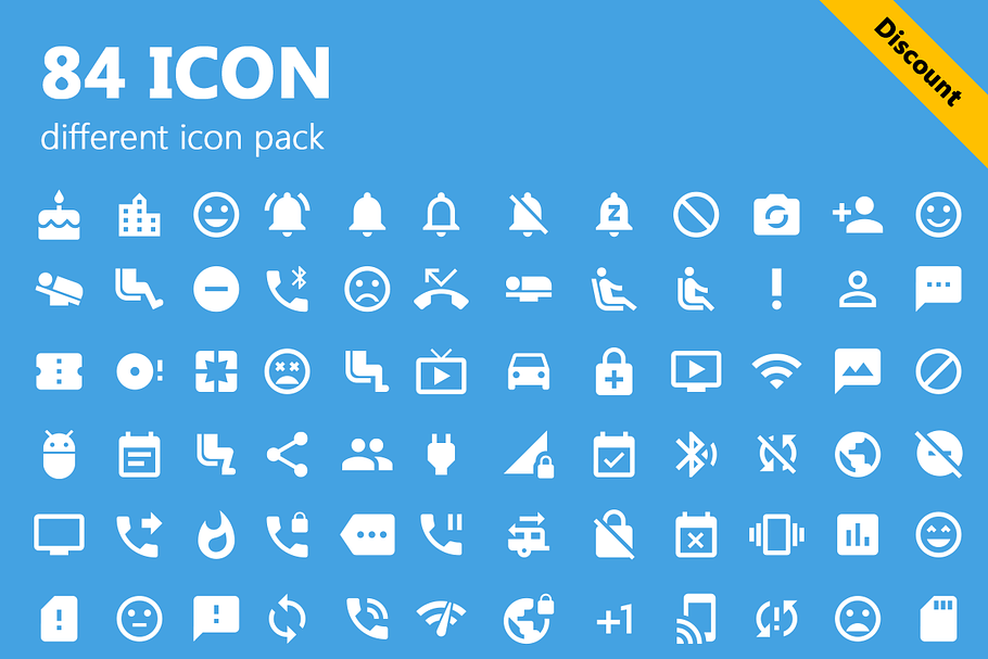 84 different icon pack