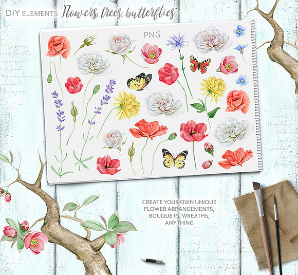 15% OFF Watercolor Floral Collection in Illustrations - product preview 10