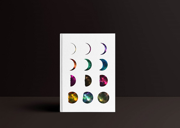 Galaxy Phases of the Moon + Bonus in Illustrations - product preview 2