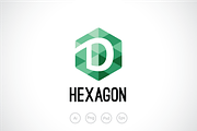 Hexagon D Logo Template