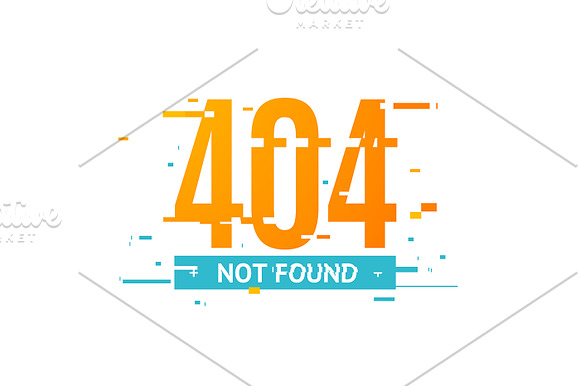 404 Not Found Concept Glitch in Illustrations - product preview 1