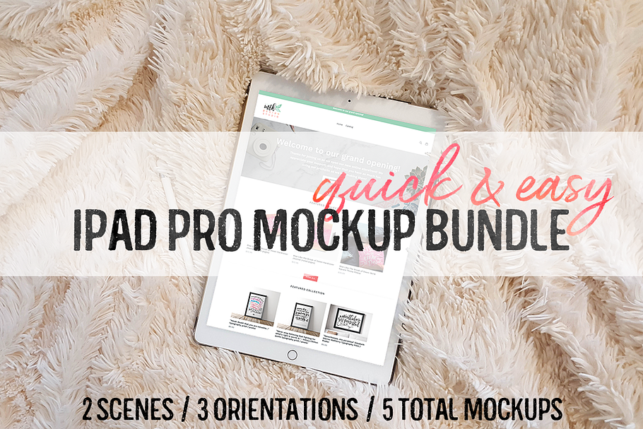 Easiest iPad Pro Mockup Bundle Ever in Mobile & Web Mockups - product preview 8