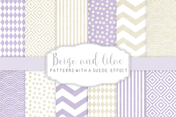 Beige and Lilac patterns