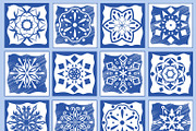 Vintage ceramic tiles illustration
