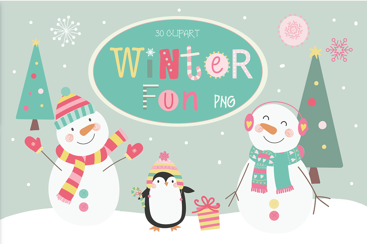 Winter fun in Illustrations - product preview 8