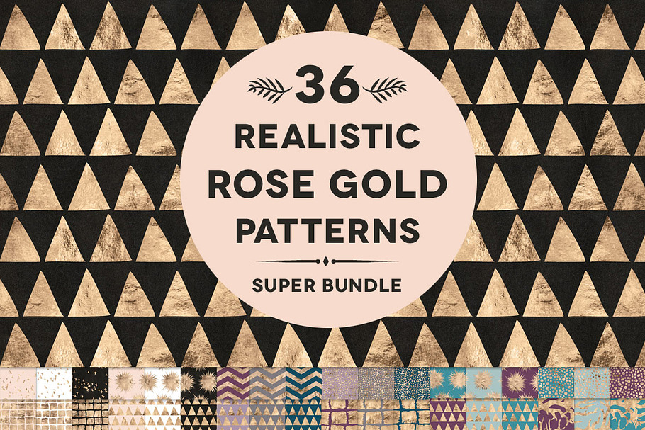 Rose Gold Foil Patterns Super Bundle in Patterns - product preview 8