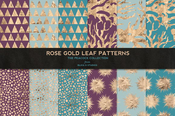 Rose Gold Foil Patterns Super Bundle in Patterns - product preview 2