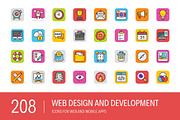 208 Web Design and Development Icons