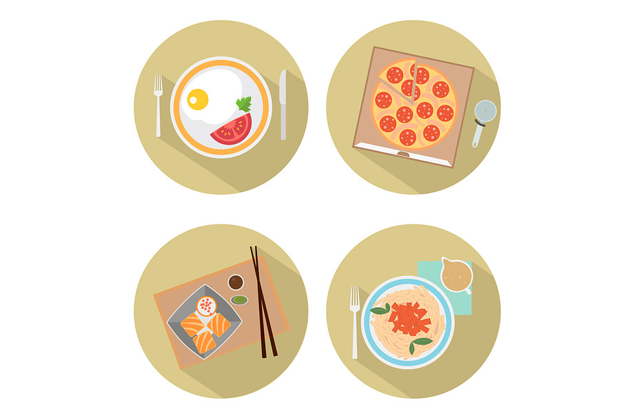 Food flat icons in Objects - product preview 8