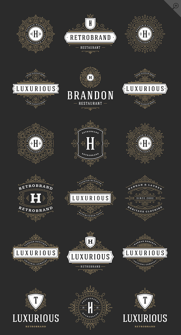 50 ornaments logos & monograms in Logo Templates - product preview 9