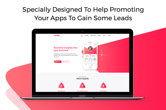 Apptify - App Landing Page with Blog in App Templates - product preview 1