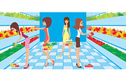 Choose Vegetables in a Supermarket