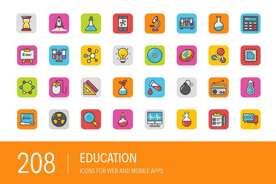 208 Education Icons