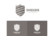 Vector of shield logo combination. Security and protect symbol or icon. Unique law and guard logotype design template.