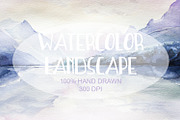 Watercolor Hand Drawn Landscape 006