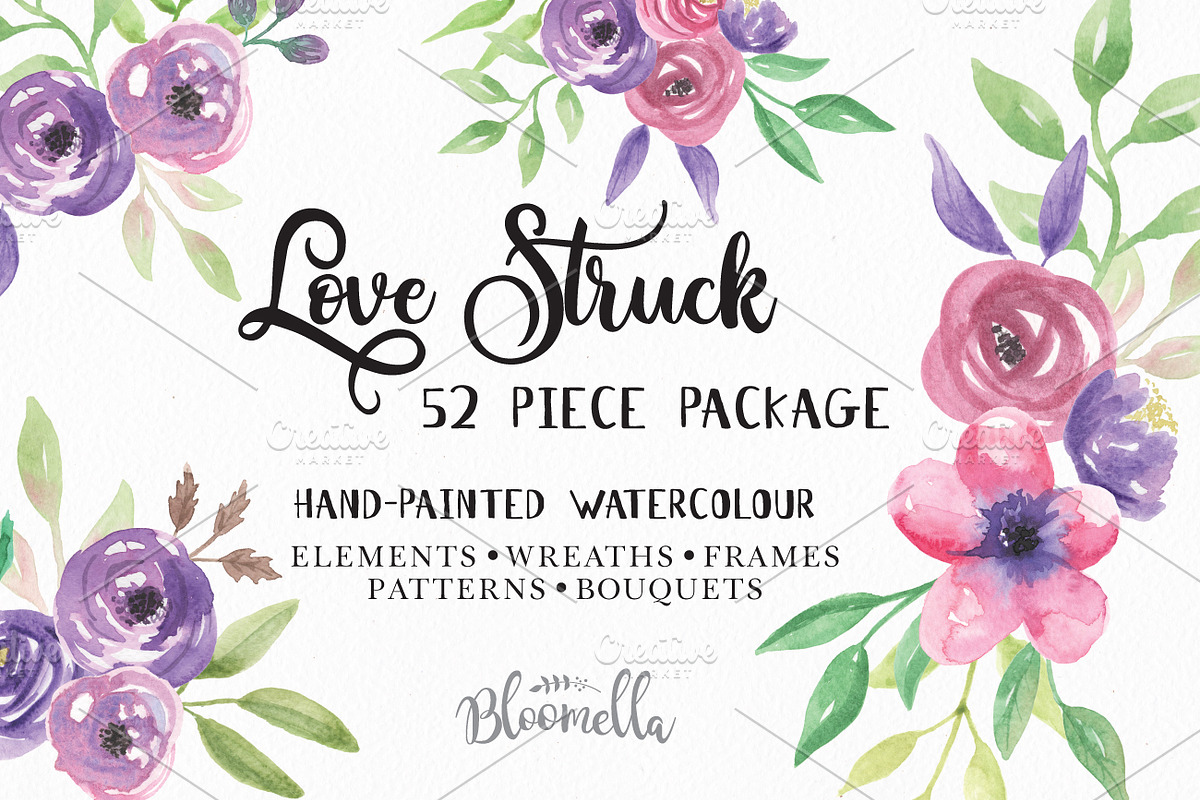Flower Watercolour Floral Clipart in Illustrations - product preview 8