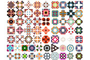 Set of colorful geometric symmetric shape