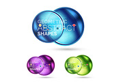 Glass circle abstract web banner design