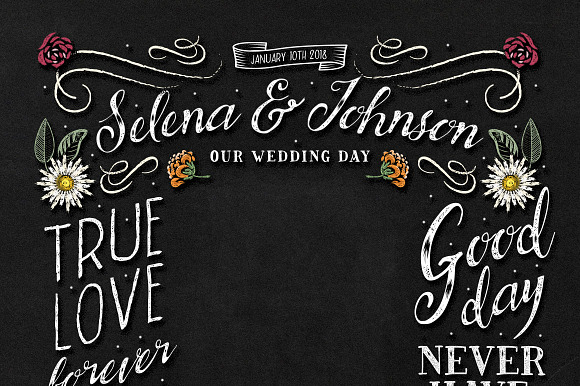 BrideChalk Typeface in Chalkboard Fonts - product preview 3