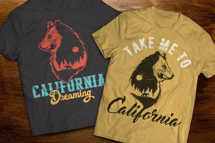 California t-shirts and posters in Illustrations - product preview 8