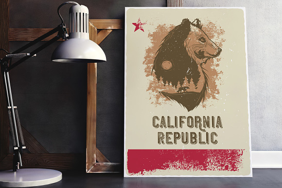 California t-shirts and posters in Illustrations - product preview 1
