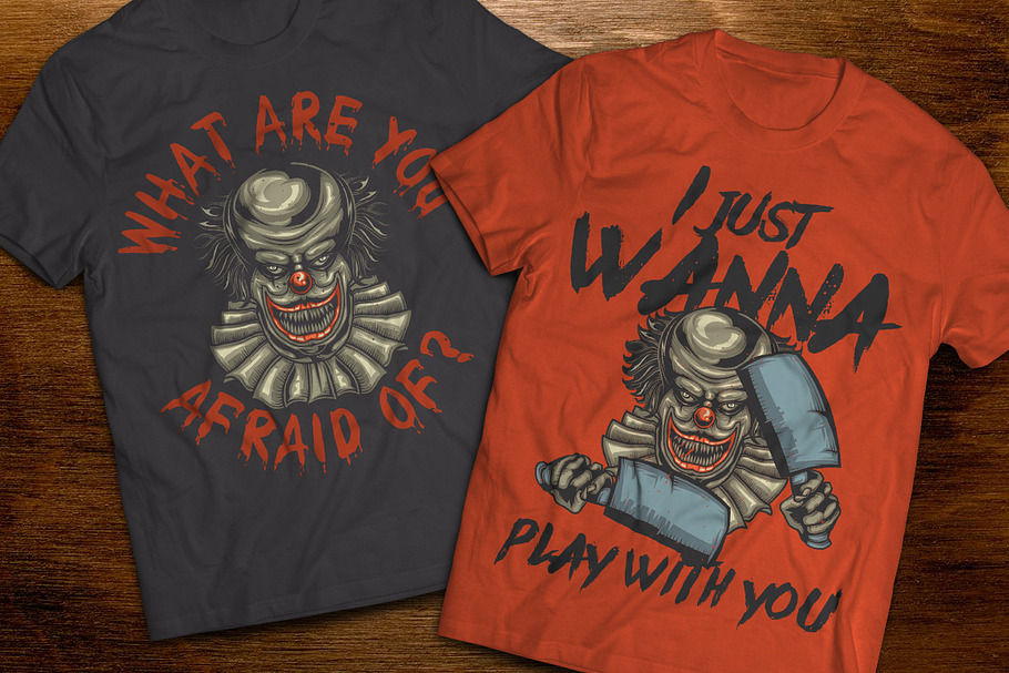 Scary Clown t-shirts and posters in Illustrations - product preview 8